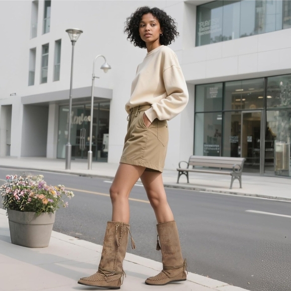NWT QIY Suede Boots – Size 9 #BohoBabe #FallVibes #WesternChic - Picture 3 of 6
